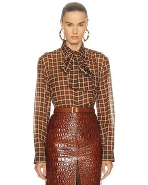 Saint Laurent Button Up Top - Brown