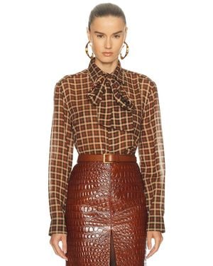 Saint Laurent Button Up Top - Brown