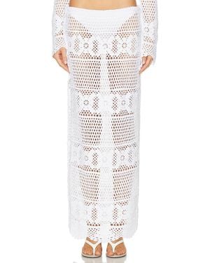 Skims Crochet Swim Long Skirt - Multicolor