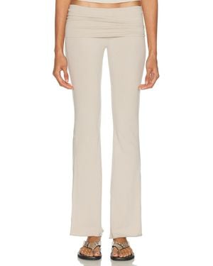 Skims Cotton Jersey Foldover Pant - Natural