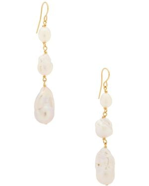 Jil Sander Pearl Earrings - White
