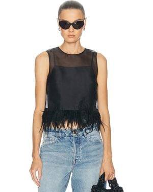 STAUD Avi Silk Top - Blue
