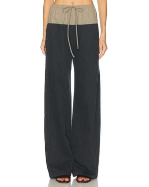 Matthew Bruch Drawstring Combo Pant - Black
