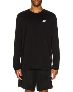 Nike Nsw Club Long Sleeve Tee - Black