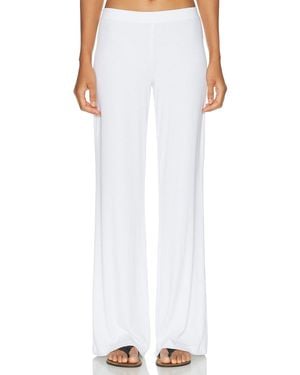 ÉTERNE Easy Lounge Butter Rib Pant - White