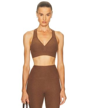 Beyond Yoga Spacedye Lift Your Spirits Bra - Brown