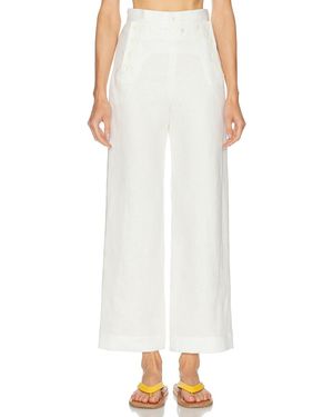 Bode Linen Sailor Pants - White
