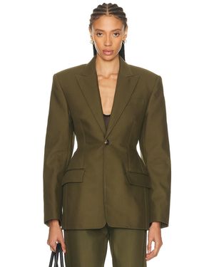 Wardrobe NYC Drill Contour Blazer - Green