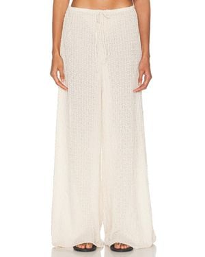 Montce X Elsa Hosk Drawstring Wide Leg Pant - White