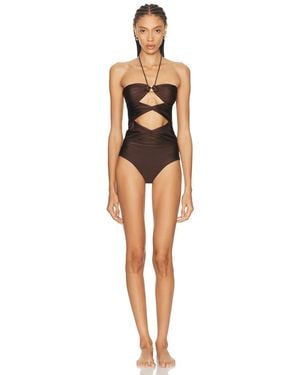 Shani Shemer Geneva One Piece Swimsuit - Brown