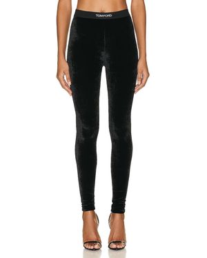 Tom Ford Velvet Signature legging - Black