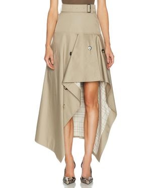 Burberry Heather Long Skirt - Natural