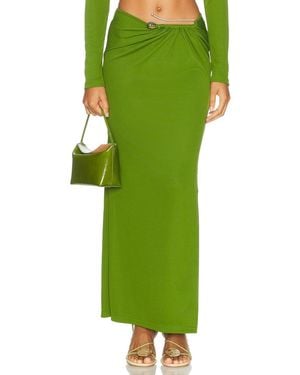 Christopher Esber Crystal Pin Rib Skirt - Green