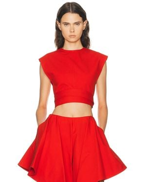 Alaïa Belted Top - Red
