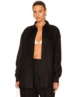 AEXAE Linen Woven Shirt - Black