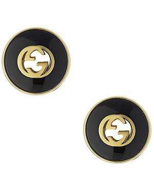 Gucci Black Onyx Stud Earrings