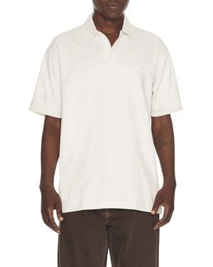 BAD BIRDIE Bloom Me Away Jacquard Polo - White
