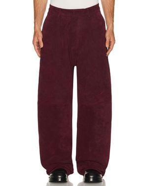 424 Daddy Corduroy Leather Trouser - Red