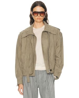 Stella McCartney Suede Double Layer Jacket - Natural