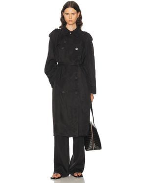 Helmut Lang Fluid Trench Coat - Black