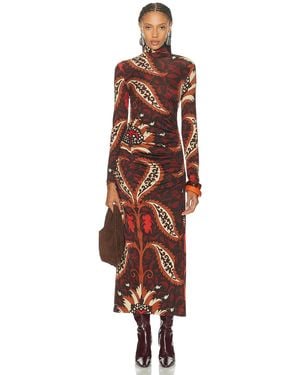 Johanna Ortiz Start Point Ankle Dress - Red