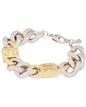 Givenchy 4G Golden Silvery Chain Large Bracelet - White