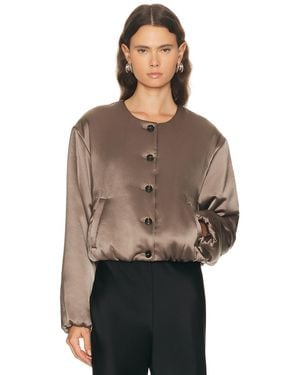 Leset Barb Bomber Jacket - Brown