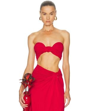 Sid Neigum Braid Bandeau Top - Red
