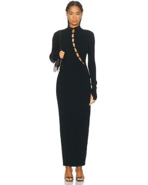 SIR. Chiara Beaded Long Sleeve Dress - Black