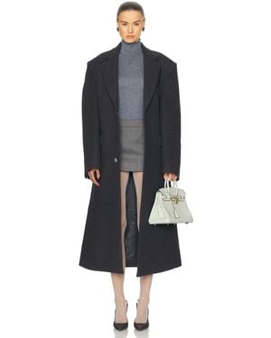 Wardrobe NYC Single Breasted Coat - Black