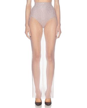 Alex Perry Crystal Mesh Maxi Skirt - Multicolor