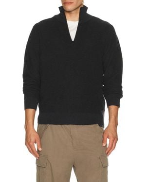 Rag & Bone Joel Merino Half Zip Sweater - Black