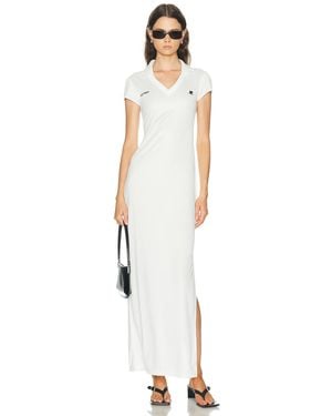 Courreges Sports Polo Long Dress - White