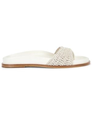 Magda Butrym Crochet Sandal - White