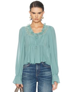 Chloé Silk Georgette Blouse - Blue