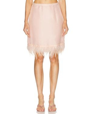 STAUD Lark Silk Skirt - Pink