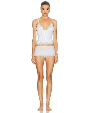 Skims Fits Everybody Lace Triangle Cami & Boyshort Set - White