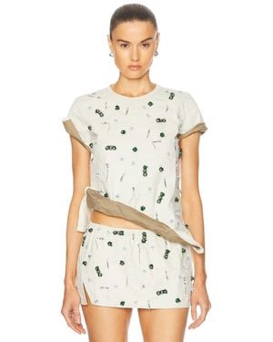 Christopher Esber Embla Beaded Crushed Tee - White