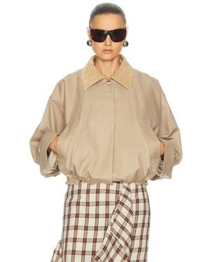 Rohe Suede Collar Blouson Jacket - Natural