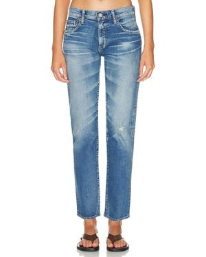 Moussy Velma Slim Straight Leg Jeans - Blue