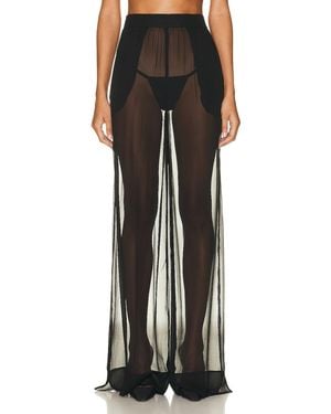 Saint Laurent Silk Pant - Black