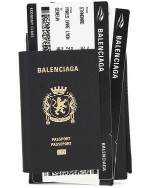 【関税＆送料込み】Balenciaga Semi Matte Leather Passport P Balenciaga Semi Matte Soft Textured Cow Leather Passport