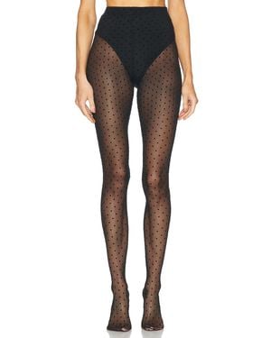 Wardrobe NYC Polka Dot Tights - Black