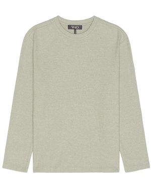 WAO The Textured Long Sleeve Tee - Green