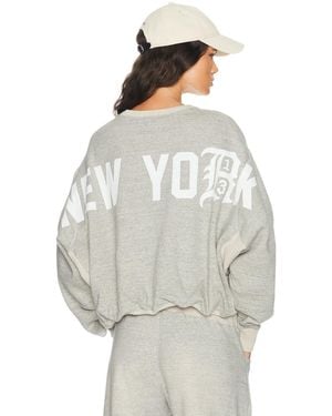 R13 New York Balloon Crewneck Sweatshirt - Gray