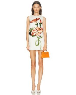 LEO LIN Yvonne Applique Floral Mini Dress - Orange