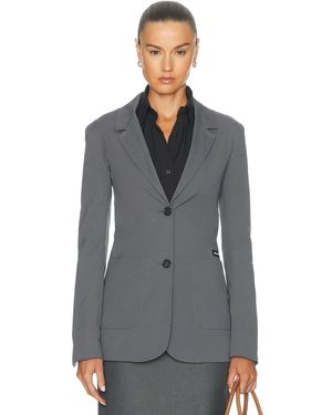 Miu Miu Popeline Stretch Washed Blazer - Gray