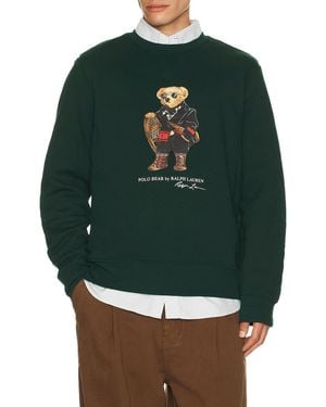 Polo Ralph Lauren Novelty Holiday Bear Crewneck Sweatshirt - Green