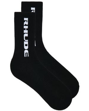 Rhude Tripoli Racing Logo Sock - Black