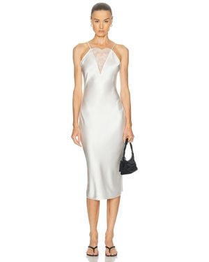 Fleur du Mal Frankie Lace Slip Dress - White